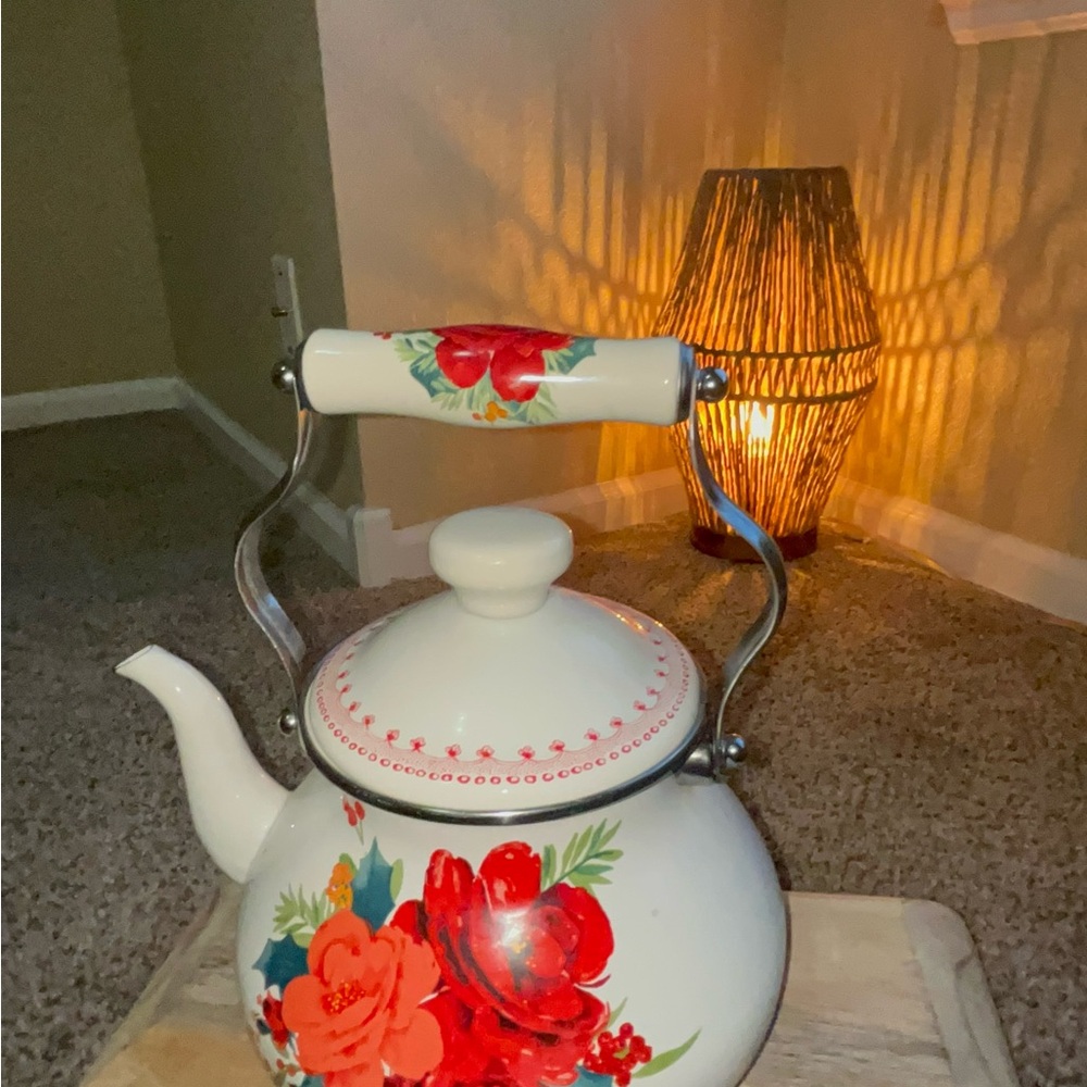 Floral Enamel The Pioneer Woman Teapot with Lid - Picture 2 of 4